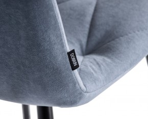Стул обеденный DOBRIN CHILLY ROMBO, Серо-голубой Simple 26, основание черное в Ревде - revda.ok-mebel.com | фото 7