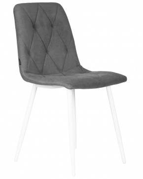 Стул обеденный DOBRIN CHILLY ROMBO, Серый Simple 33, основание белый в Ревде - revda.ok-mebel.com | фото 2