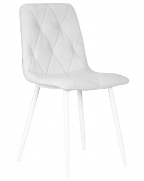 Стул обеденный DOBRIN CHILLY ROMBO, Светло-серый Simple 29, основание белое в Ревде - revda.ok-mebel.com | фото