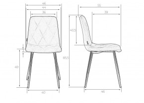 Стул обеденный DOBRIN CHILLY ROMBO, Тиффани Simple 51, основание черное в Ревде - revda.ok-mebel.com | фото 9