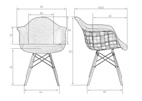 Стул обеденный DOBRIN DAW RACHEL, ножки светлый бук, сиденье 002 Puzzle в Ревде - revda.ok-mebel.com | фото 12