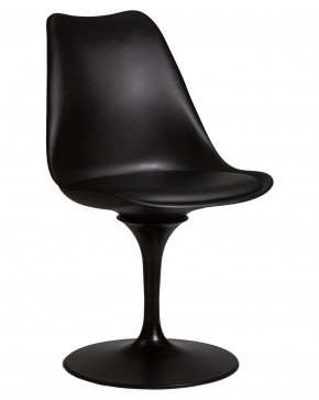 Стул обеденный DOBRIN TULIP, черное основание, цвет черный (B-03) в Ревде - revda.ok-mebel.com | фото