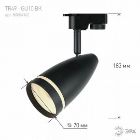 Светильник на штанге Эра  TR49 - GU10 BK в Ревде - revda.ok-mebel.com | фото 4