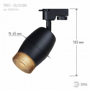 Светильник на штанге Эра  TR51 - GU10 BK в Ревде - revda.ok-mebel.com | фото 4