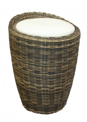 Табурет с местом для хранения LM-1100Rattan, кремовый в Ревде - revda.ok-mebel.com | фото