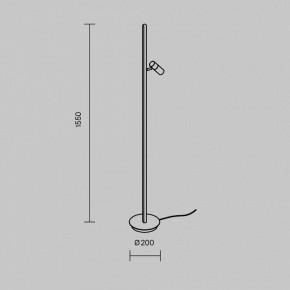 Торшер Maytoni Thin MOD395FL-L28BS3K в Ревде - revda.ok-mebel.com | фото 4