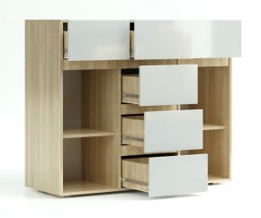 ТРИО Спальный гарнитур (модульный) сонома/белый в Ревде - revda.ok-mebel.com | фото 15