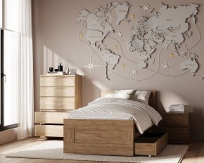 Тумба КАСТОР малая с двумя ящиками, цвет Дуб Сонома в Ревде - revda.ok-mebel.com | фото 3