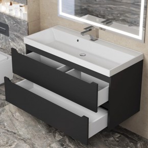 Тумба под раковину Uperwood Tanos 100 см, подвесная, черная матовая в Ревде - revda.ok-mebel.com | фото 10