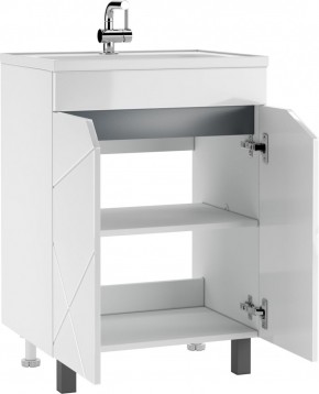 Тумба под умывальник "Absolute 60" Vector без ящика Домино (DV6603T) в Ревде - revda.ok-mebel.com | фото 3