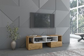 Тумба раздвижная (ЛДСП дуб крафт золотой/белый) в Ревде - revda.ok-mebel.com | фото 3