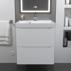 Тумба с раковиной Uperwood Tanos 50 см, подвесная, белая матовая в Ревде - revda.ok-mebel.com | фото 10