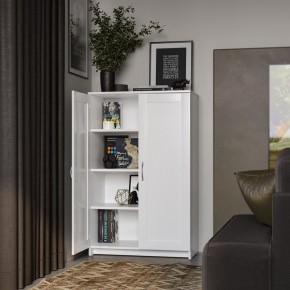 Тумба СИРИУС двухдверная высокая, цвет белый в Ревде - revda.ok-mebel.com | фото 4