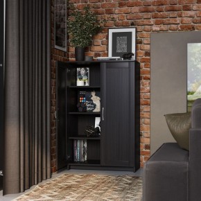 Тумба СИРИУС двухдверная высокая, цвет Дуб Венге в Ревде - revda.ok-mebel.com | фото 4