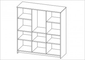 Тумба СИРИУС трехдверная с одним ящиком, цвет белый в Ревде - revda.ok-mebel.com | фото 3
