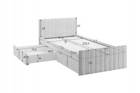ТВИКС Кровать с ящиками 900 в Ревде - revda.ok-mebel.com | фото 3