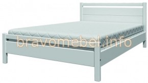 ВЕРОНИКА-1 Кровать из массива 1400 (Белый античный) в Ревде - revda.ok-mebel.com | фото
