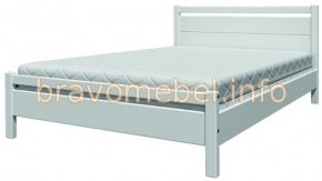 ВЕРОНИКА-1 Кровать из массива 1600 (Белый античный) в Ревде - revda.ok-mebel.com | фото