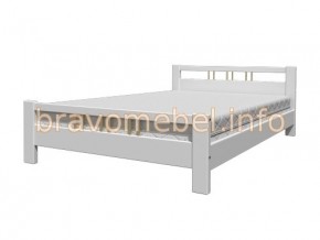 ВЕРОНИКА-3 Кровать из массива 1200 (Белый античный) в Ревде - revda.ok-mebel.com | фото
