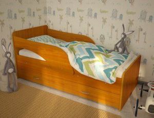 Кровать Кроха (Антошка) с бортиком (щиты) в Ревде - revda.ok-mebel.com | фото 7