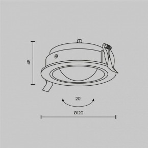 Встраиваемый светильник Maytoni Lens DL105-12W3K-W в Ревде - revda.ok-mebel.com | фото 6