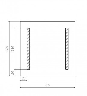 Зеркало Good Light 2-70 с подсветкой Домино (GL7012Z) в Ревде - revda.ok-mebel.com | фото 6