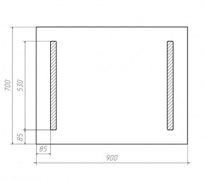 Зеркало Good Light 2-90 с подсветкой Домино (GL7015Z) в Ревде - revda.ok-mebel.com | фото 6